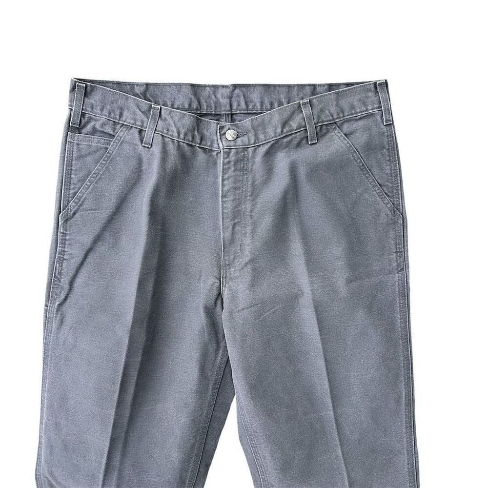 Carhartt‎ Men's Gray Double Knee Relaxed Fit Carpenter Work Pants 37x34 - Picture 3 of 5